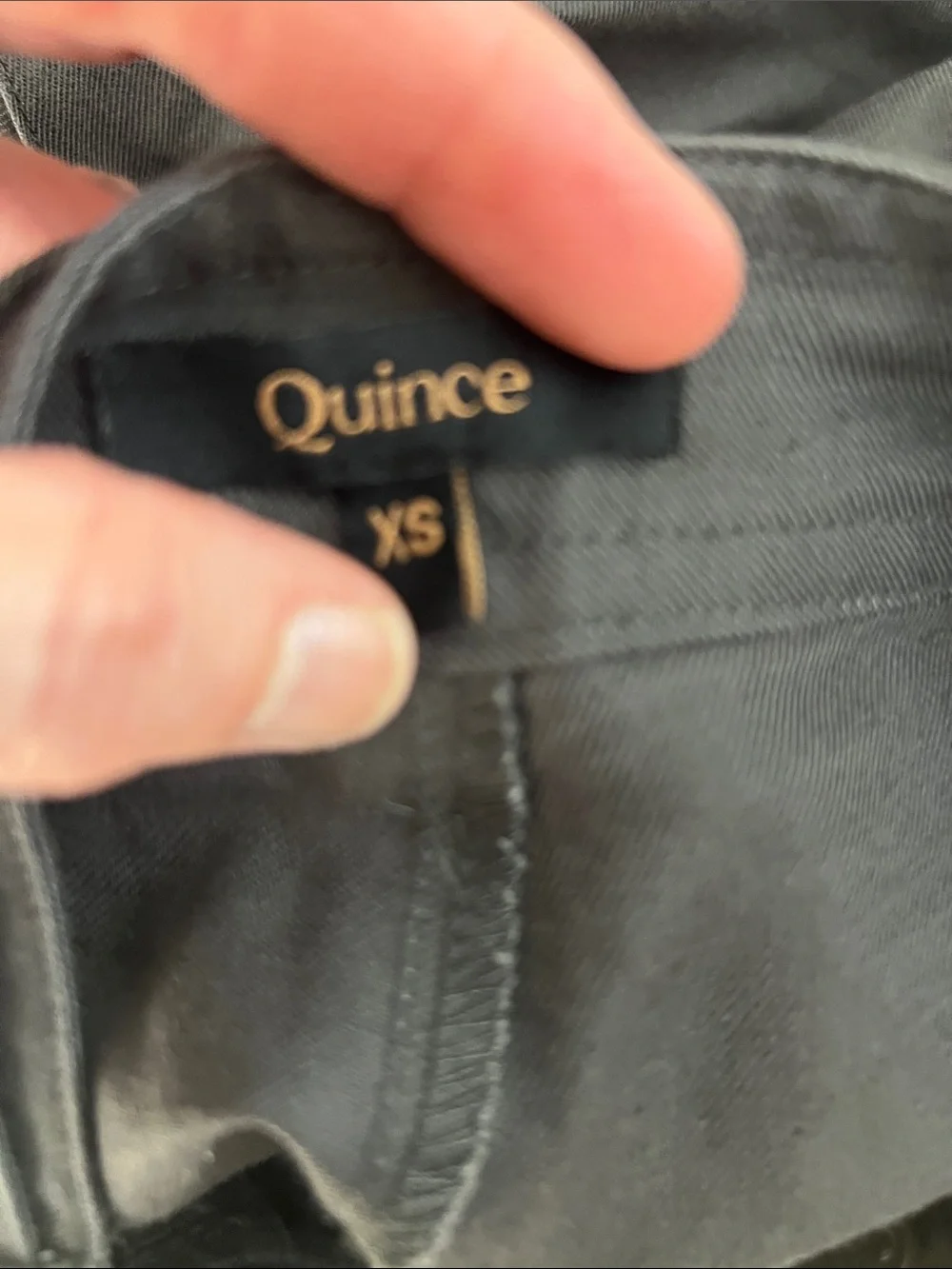 Quince XS Cotton Linen Cotton Twill‎ Cargo Pants In Charcoal